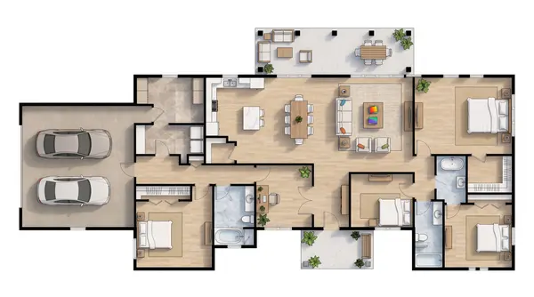 Spacious Bright 4-Bed floorplan