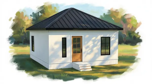 Bright 1-Bed House exterior render