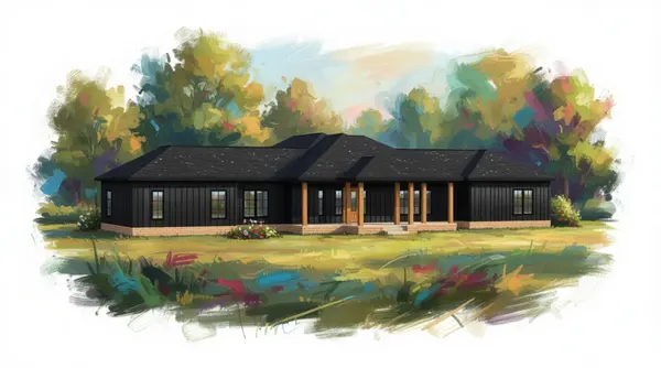 Sprawling Dark 4-Bed Home exterior render