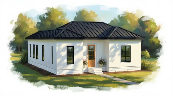Compact Bright 1-Bed exterior render