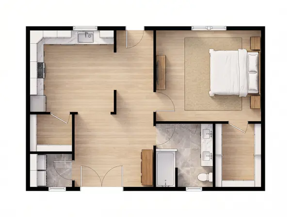 Compact Bright 1-Bed House floorplan