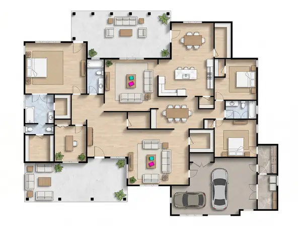 Sprawling Bright 3-Bed Ranch floorplan