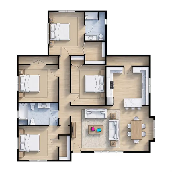 Bright 5-Bed Home floorplan