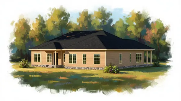 Spacious Earthy 4-Bed House exterior render