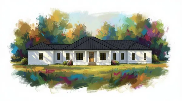 Bright 3-Bed with Grand Porch exterior render