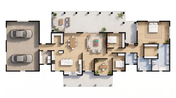 Bright 3-Bed with Grand Porch floorplan