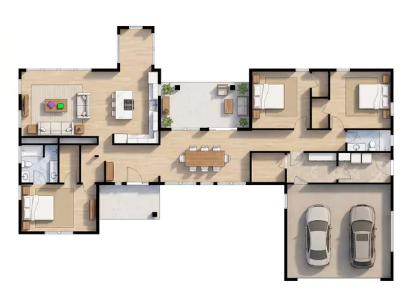 Earthy 3-Bed House floorplan