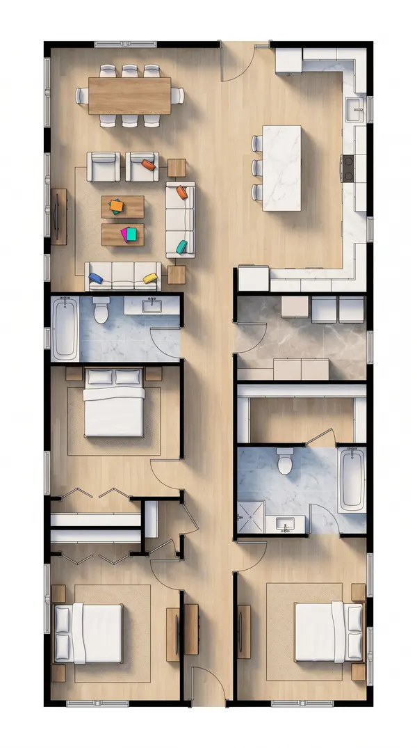 Compact Classic 3-Bed House floorplan
