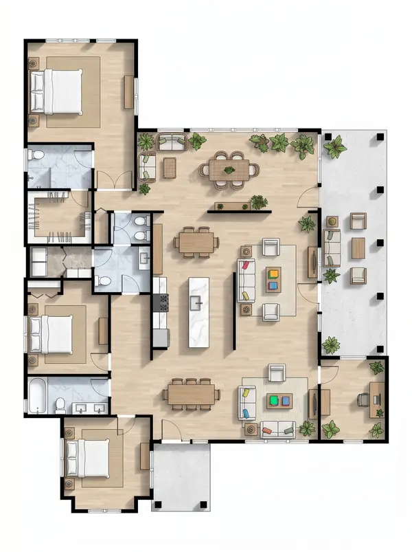 Spacious 3-Bed Bright floorplan