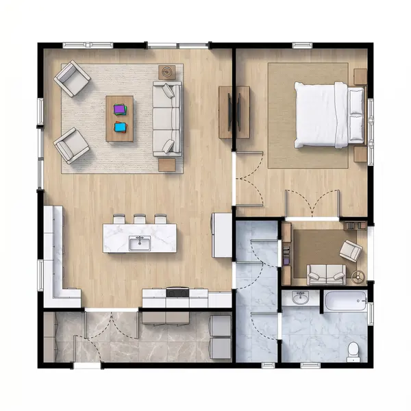 Compact Classic 2-Bed Home floorplan