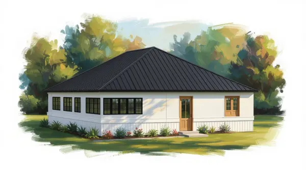 Bright 3-Bed Residence exterior render