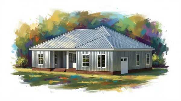 Utilitarian Industrial 3-Bed Home exterior render
