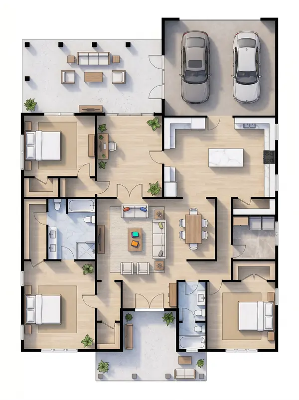 Bright 3-Bed House floorplan