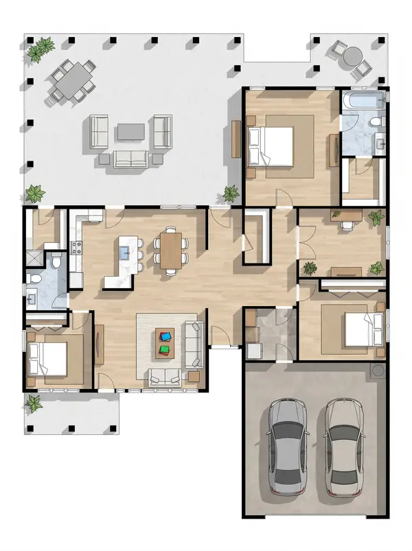Bright 3-Bed House floorplan