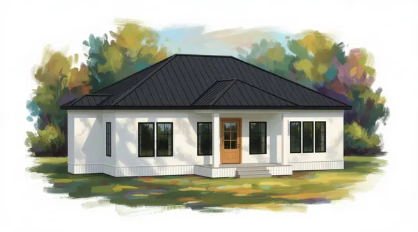 Compact Bright 1-Bed exterior render