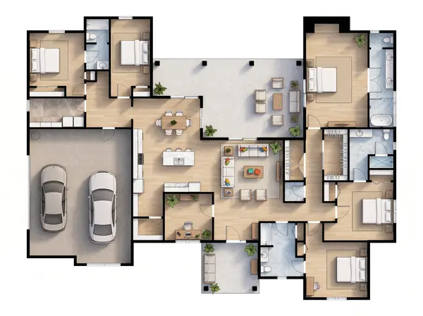 Spacious Earthy 5-Bed Home floorplan