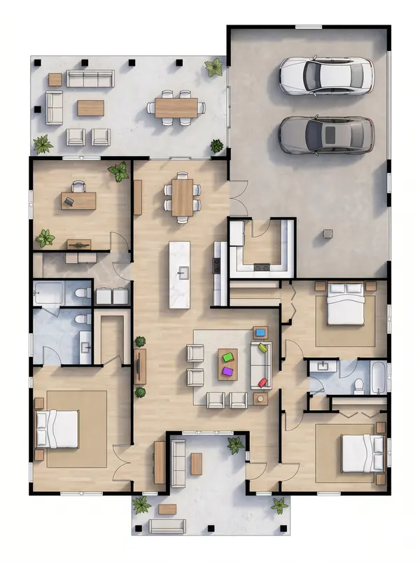 Bright 3-Bed Home floorplan