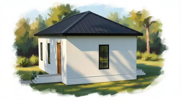 Compact Bright 1-Bed Home exterior render