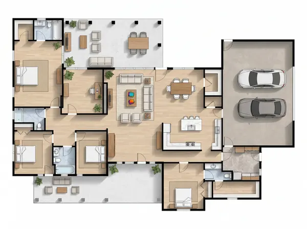 Sprawling Bright 4-Bed Home floorplan