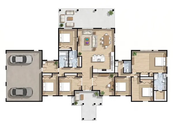 Sprawling Bright 6-Bed floorplan