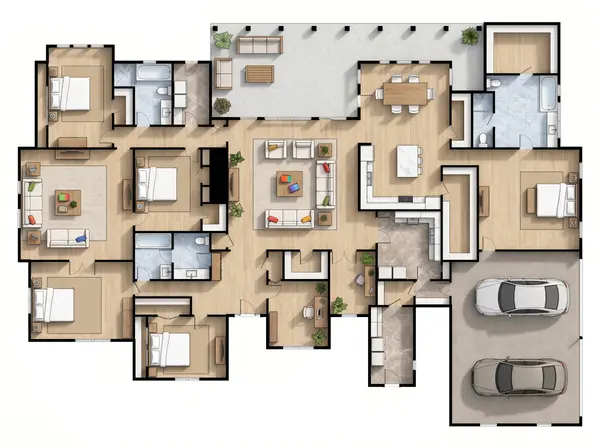 Sprawling Earthy 4-Bed floorplan