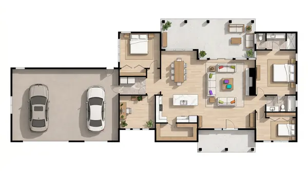 Sprawling Earthy 3-Bed House floorplan