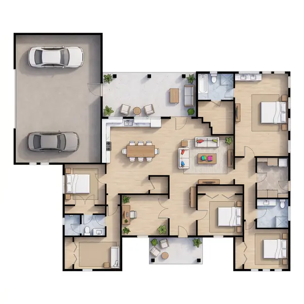 Sprawling Bright 4-Bed floorplan
