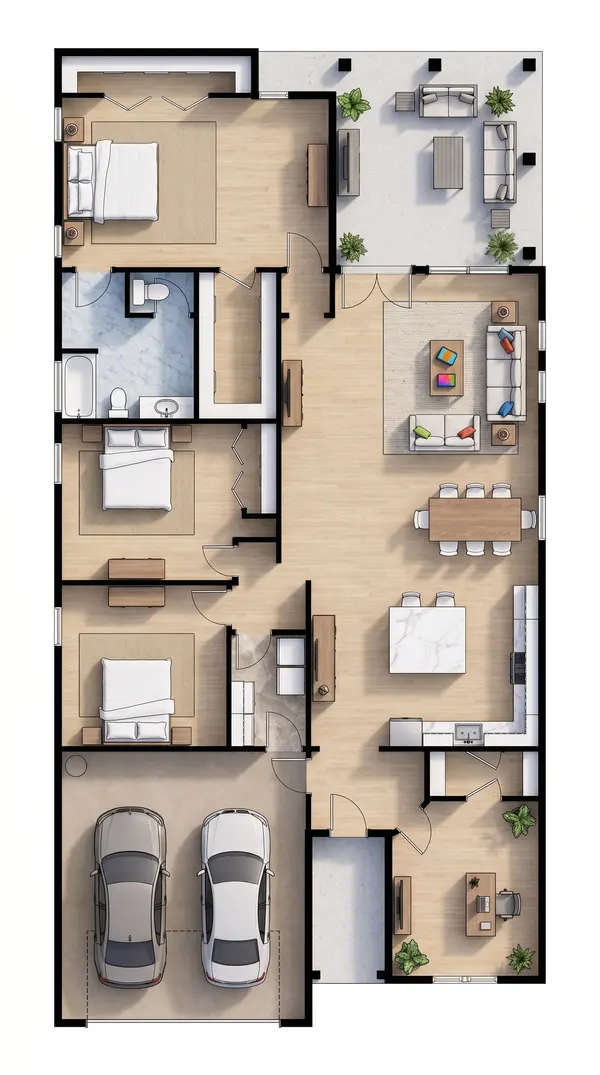 Spacious Bright 3-Bed House floorplan