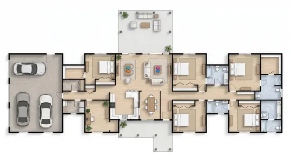 Spacious Bright 5-Bed floorplan