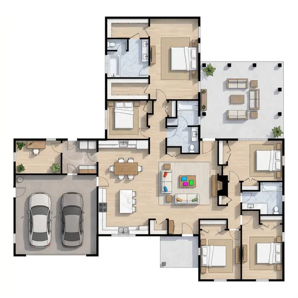 Bright 5-Bed House floorplan