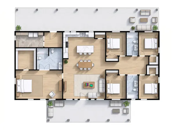 Spacious Bright 5-Bed floorplan