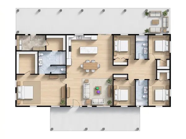 Bright 5-Bed Home floorplan