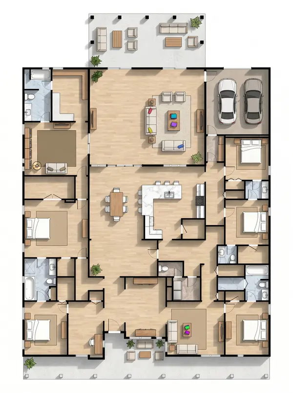 Expansive Bright 4-Bed floorplan