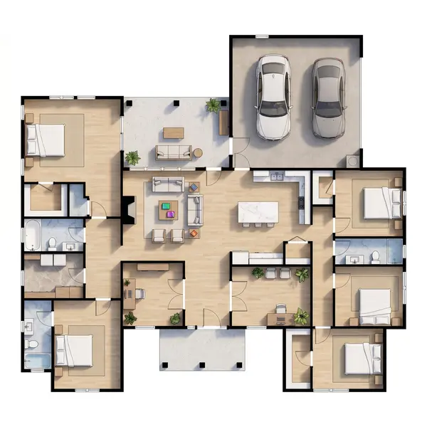 Bright 4-Bed Home floorplan