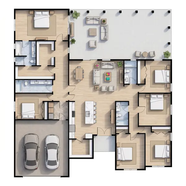 Spacious Bright 6-Bed House floorplan