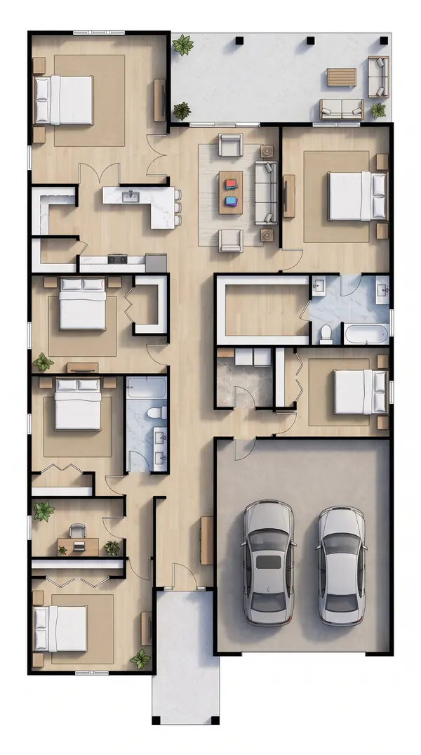 Spacious 6-Bed Classic floorplan