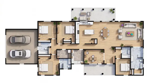 Spacious Bright 4-Bed Home floorplan