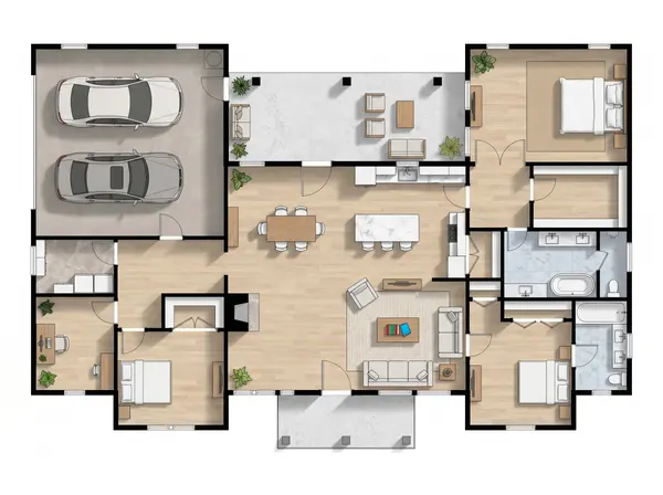 Bright 3-Bed House floorplan