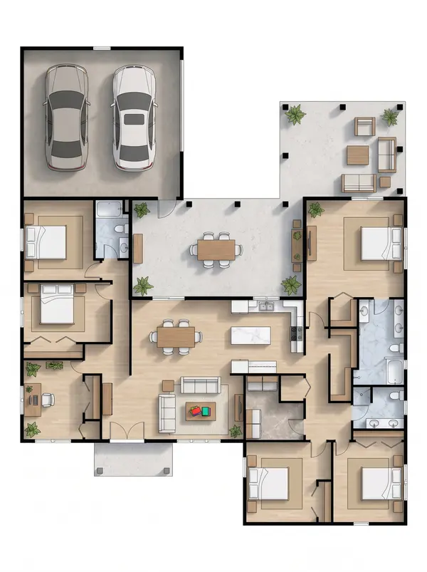 Spacious Bright 5-Bed Home floorplan