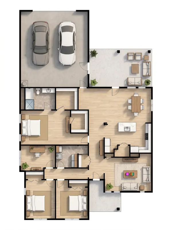 Bold 3-Bed House Plan floorplan