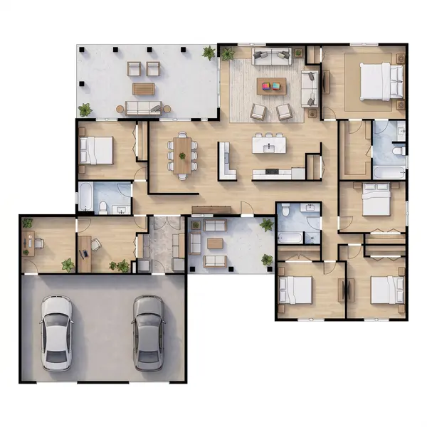 Sprawling Dark 6-Bed Home floorplan