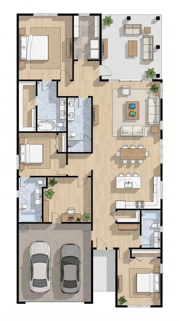 Bright 3-Bed Home floorplan