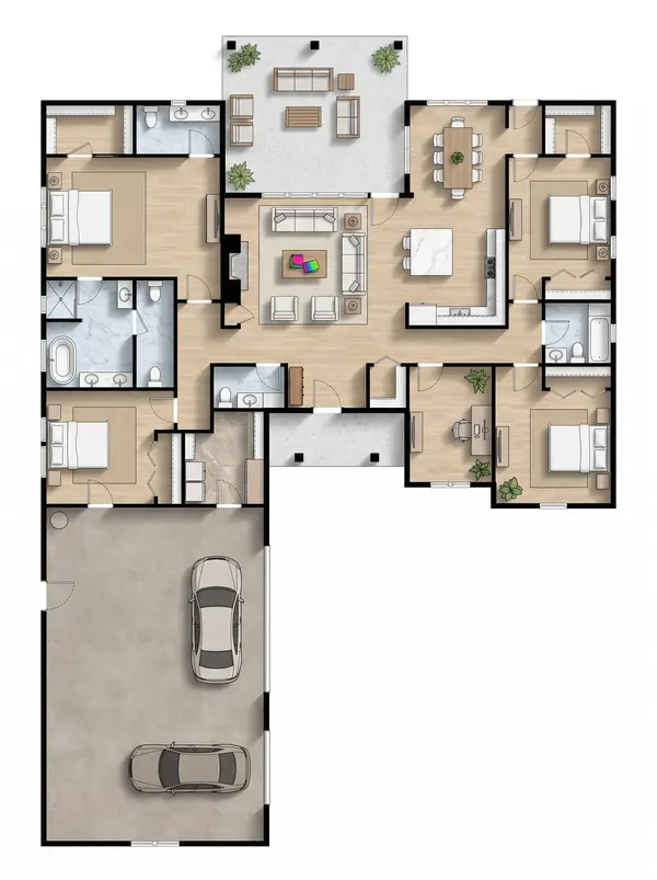 Spacious Bright 3-Bed floorplan