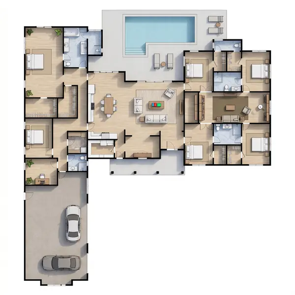 Sprawling Bold 5-Bed House floorplan