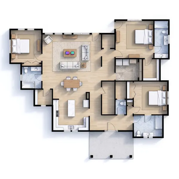 Spacious Bright 3-Bed House floorplan