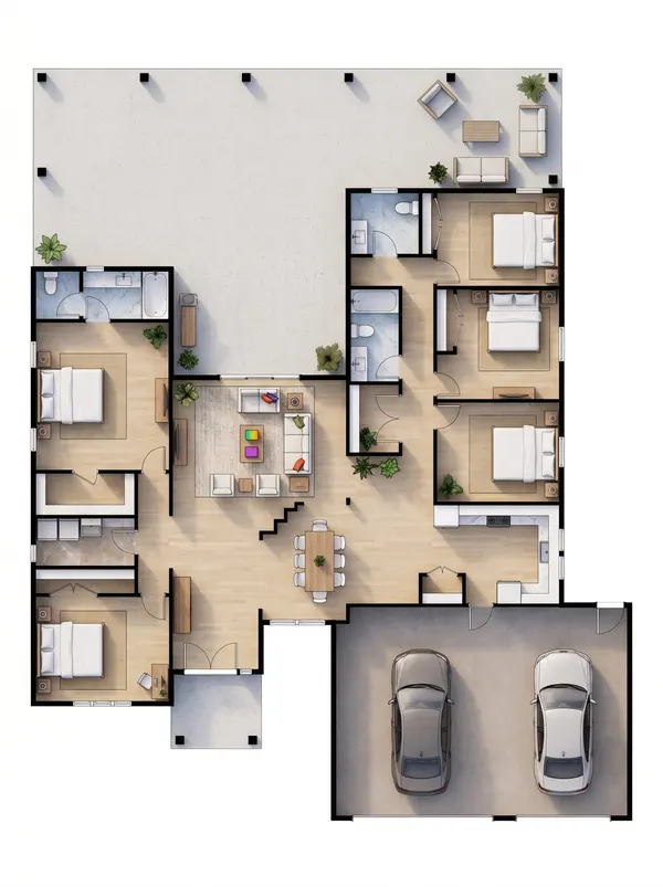 Spacious Bright 5-Bed floorplan