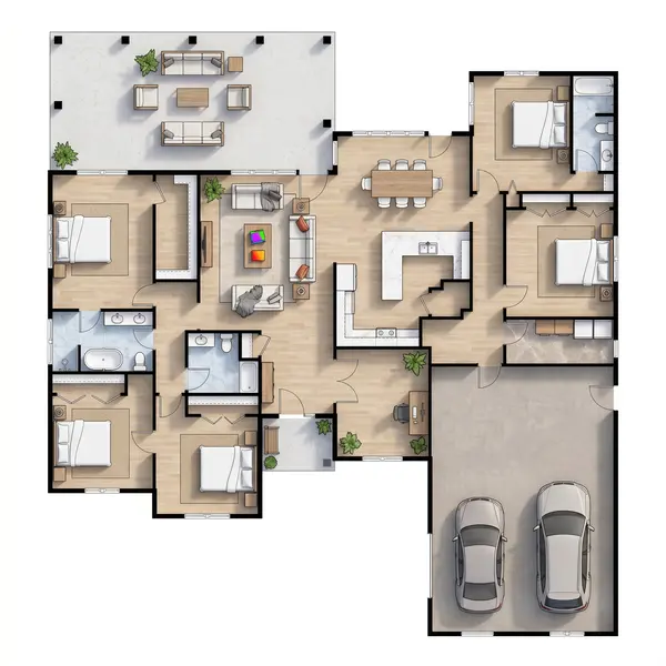 Bright 5-Bed House floorplan