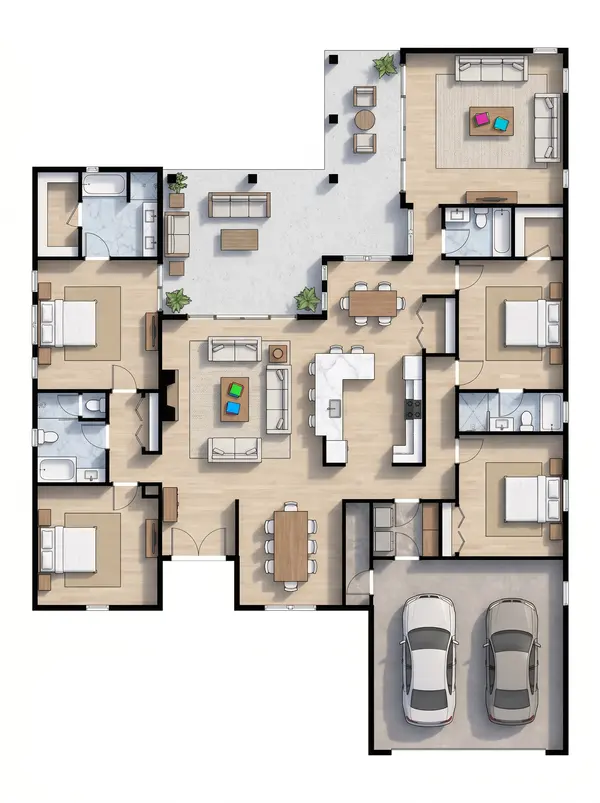 Stately Dark 3-Bed floorplan