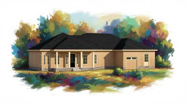 Sprawling 3-Bed Earthy Home exterior render