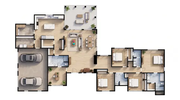 Sprawling 3-Bed Bright floorplan